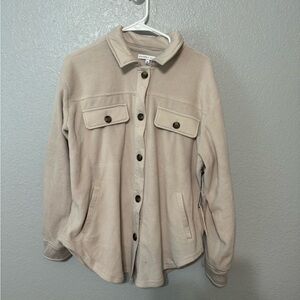 Sincerely Jules Cream Button Down Jacket Medium
